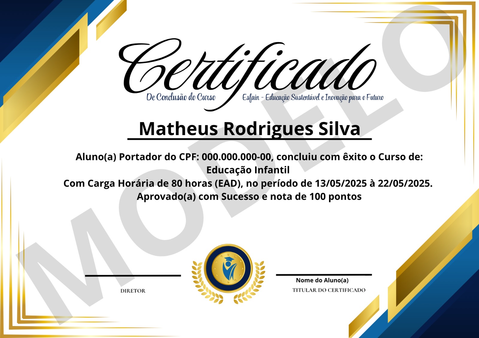 Certificado - Frente