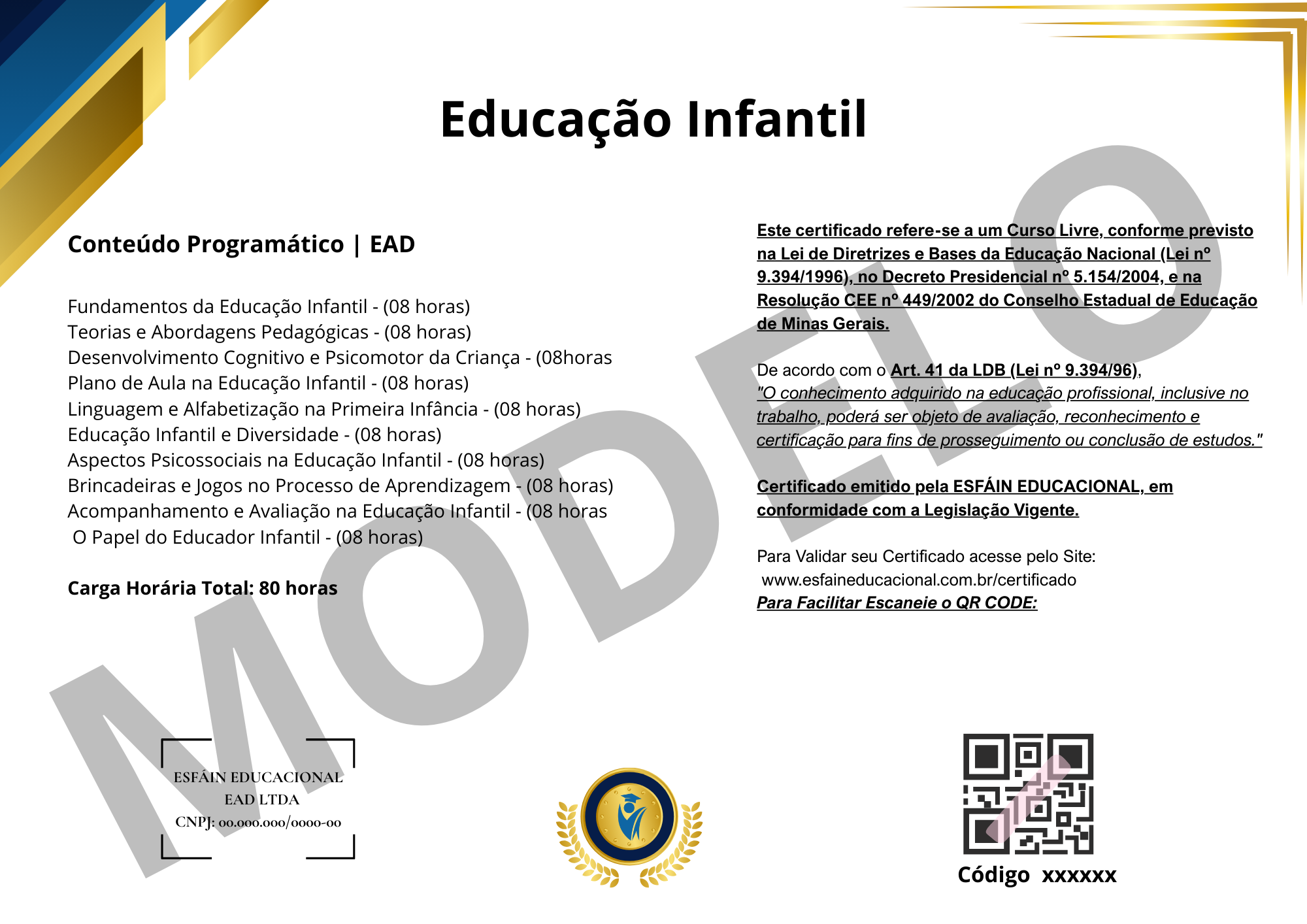 Certificado - Verso